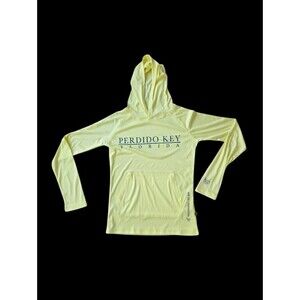 Banana Boat Womens UPF 50+ Rash Guard Hoodie Yellow Perdido Key FL Medium